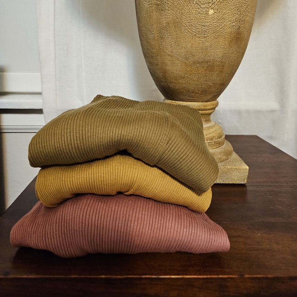 Minimalisma purge - lot of 3 silk Minimalisma Bergen long sleeve tops, Like New